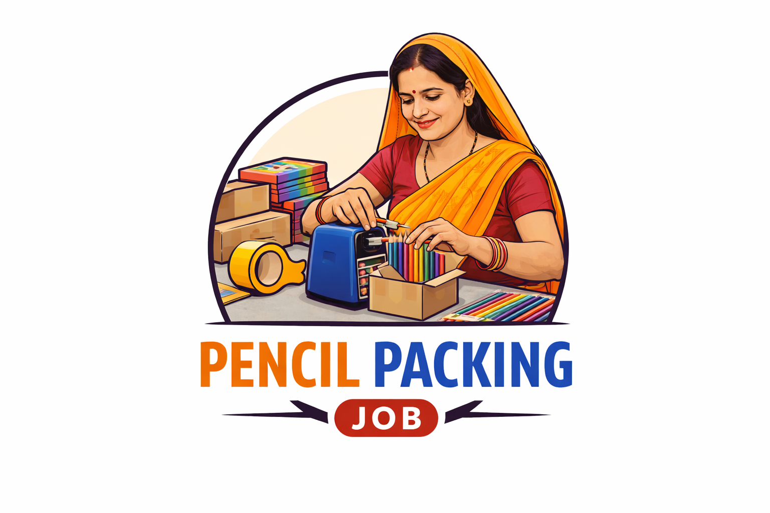 Pencil Packing Job logo
